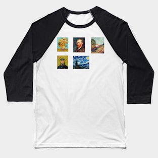 Van Gogh Famous Art Painting Pack Baseball T-Shirt